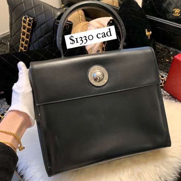 Vintage Celine star ball Kelly bag black silver - Picture 2 of 11